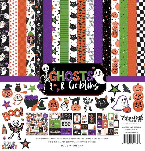 Echo Park - Designpapier "Ghosts And Goblins" Collection Kit 12x12 Inch - 12 Bogen