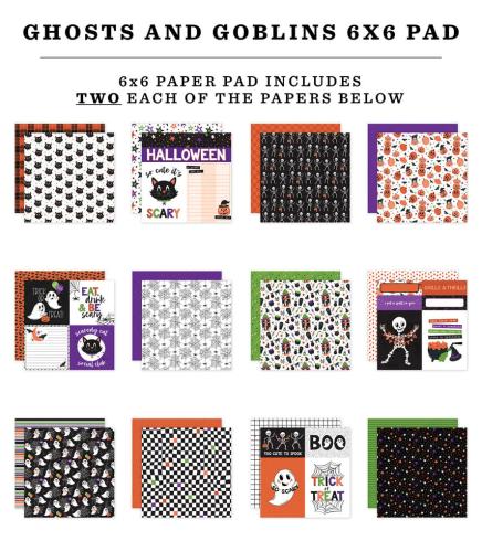 Echo Park - Designpapier "Ghosts And Goblins" Paper Pack 6x6 Inch - 24 Bogen