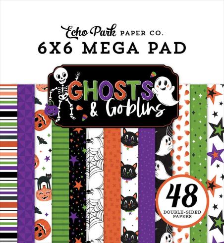 Echo Park - Designpapier "Ghosts And Goblins" Cardmakers Mega Pad 6x6 Inch - 48 Bogen