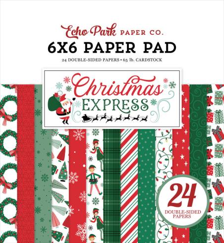 Echo Park - Designpapier "Christmas Express" Paper Pack 6x6 Inch - 24 Bogen