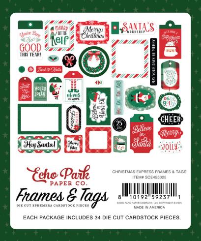 Echo Park - Stanzteile & Anhänger "Christmas Express" Frames & Tags 