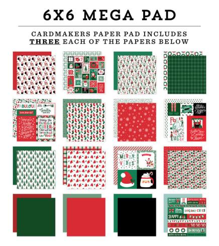 Echo Park - Designpapier "Christmas Express" Cardmakers Mega Pad 6x6 Inch - 48 Bogen
