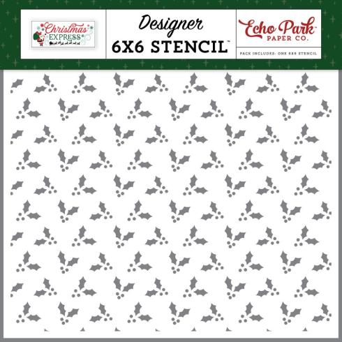 Echo Park - Schablone "Merry Christmas Mistletoe" Stencil 6x6 Inch