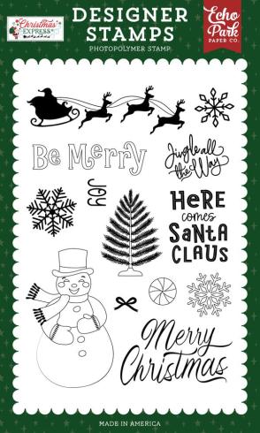 Echo Park - Stempelset "Here Comes Santa Claus" Clear Stamps