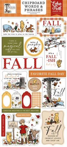 Echo Park - Sticker "Winnie The Pooh Autumn" Chipboard 6x13 Inch