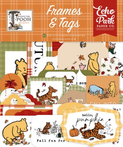 Echo Park - Stanzteile & Anhänger "Winnie The Pooh Autumn" Frames & Tags 