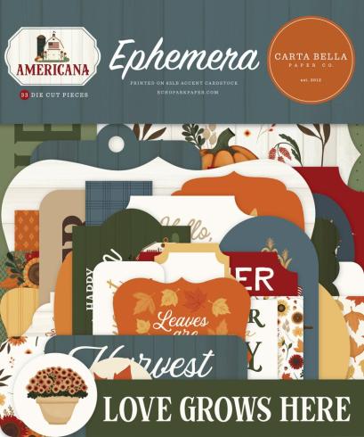 Carta Bella - Stanzteile "Americana" Ephemera