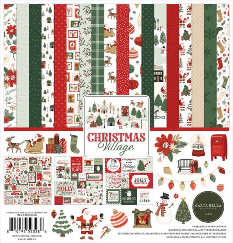 Carta Bella - Designpapier "Christmas Village" Collection Kit 12x12 Inch - 12 Bogen  