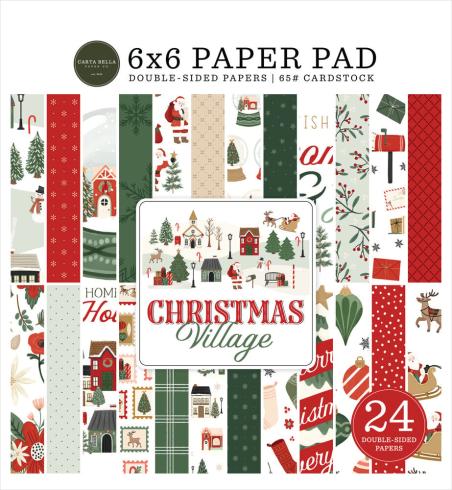 Carta Bella - Designpapier "Christmas Village" Paper Pad 6x6 Inch - 24 Bogen