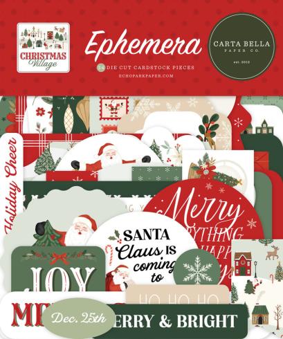 Carta Bella - Stanzteile "Christmas Village" Ephemera
