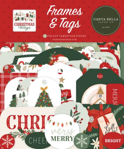 Carta Bella - Stanzteile & Anhänger "Christmas Village" Ephemera Frames & Tags