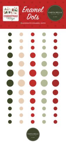 Carta Bella -"Christmas Village" Enamel Dots 60 Stk. 
