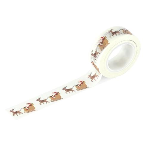 Carta Bella - Decorative Tape "Santa's Sleigh And Reindeer" Washi Tape