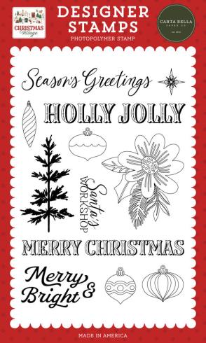 Carta Bella - Stempelset "Holly Jolly Ornaments" Clear Stamps