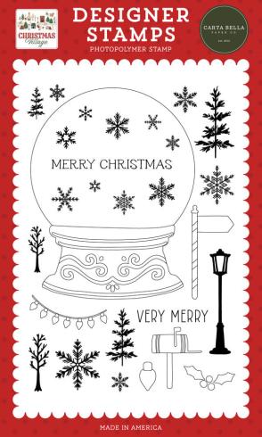 Carta Bella - Stempelset "Build A Snowglobe" Clear Stamps