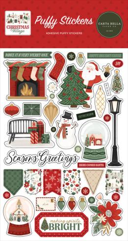 Carta Bella  - Aufkleber "Christmas Village" Puffy Stickers