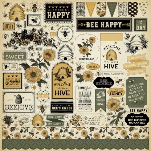 Carta Bella - Aufkleber "Honey Bee" Element Stickers 