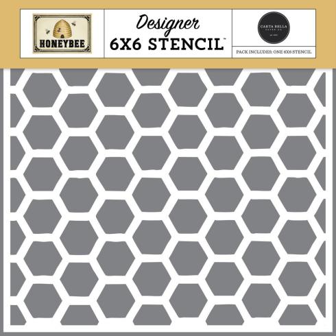 Carta Bella - Schablone 6x6 Inch "Our Hive Hexagons" Stencil