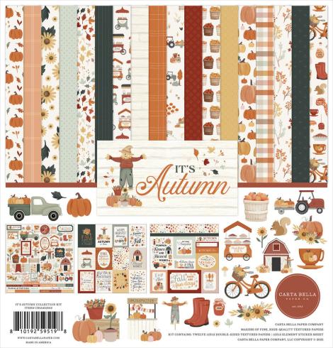 Carta Bella - Designpapier "It's Autumn" Collection Kit 12x12 Inch - 12 Bogen  