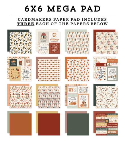Carta Bella - Designpapier "It´s Autumn" Cardmakers Mega Pad 6x6 Inch - 48 Bogen