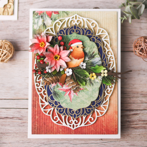 Elizabeth Craft Designs - Stempelset "Festive Holly Sentiments" Clear Stamps