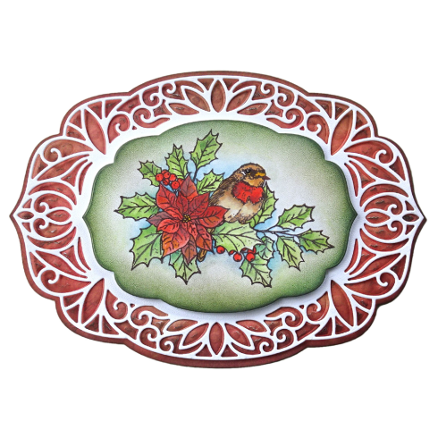 Elizabeth Craft Designs - Stempelset "Festive Holly Sentiments" Clear Stamps