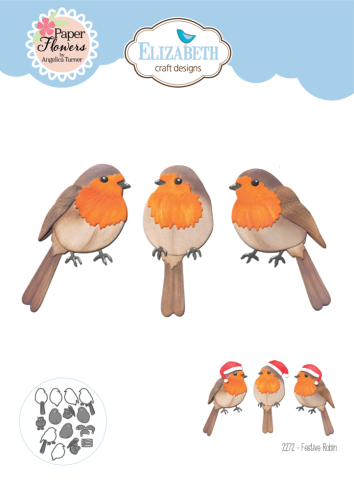 Elizabeth Craft Designs - Stanzschalone "Festive Robin" Dies