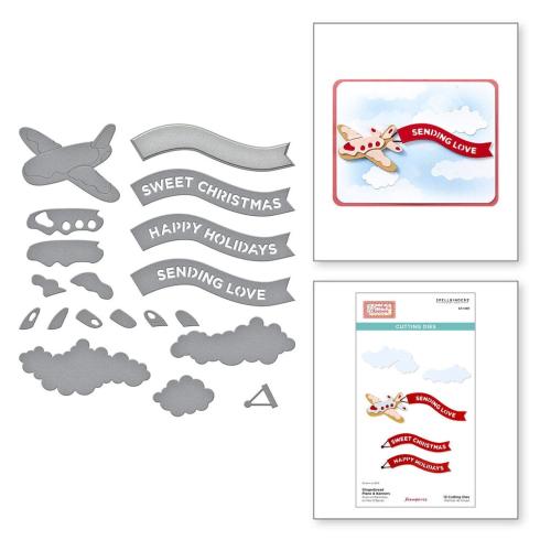 Spellbinders - Stanzschablone "Gingerbread Plane & Banners" Dies