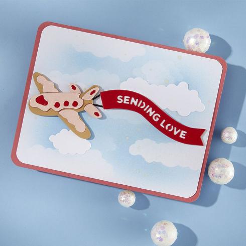 Spellbinders - Stanzschablone "Gingerbread Plane & Banners" Dies