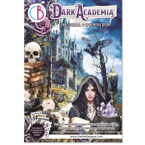 Ciao Bella - Designpapier & Stanzteile "Dark Academia" Junk Journal Ephemera Book A4 - 32 Bogen
