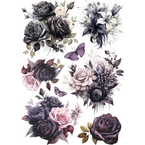 Ciao Bella - Decopatch Papier "Dark Academia" Rice Paper A5 - 8 Bogen