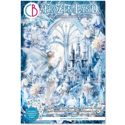 Ciao Bella - Designpapier & Stanzteile "Frozen Land" Junk Journal Ephemera Book A4 - 32 Bogen