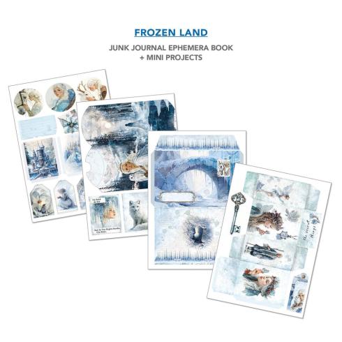 Ciao Bella - Designpapier & Stanzteile "Frozen Land" Junk Journal Ephemera Book A4 - 32 Bogen