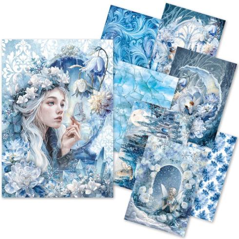 Ciao Bella - Decopatch Papier "Frozen Land" Rice Paper A5 - 8 Bogen