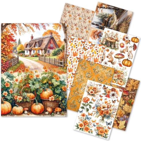 Ciao Bella - Decopatch Papier "Hello Fall" Rice Paper A5 - 8 Bogen