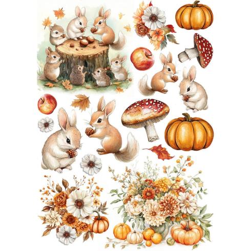 Ciao Bella - Decopatch Papier "Hello Fall" Rice Paper A5 - 8 Bogen