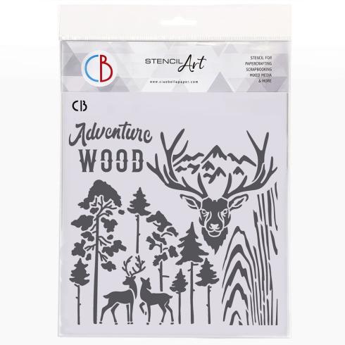 Ciao Bella - Schablone 8x8 Inch "Deers" Texture Stencil