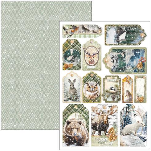 Ciao Bella - Stanzteile "Forest Tales" Creative Pad A4 - 9 Bogen