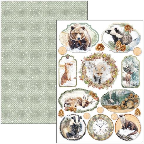Ciao Bella - Stanzteile "Forest Tales" Creative Pad A4 - 9 Bogen
