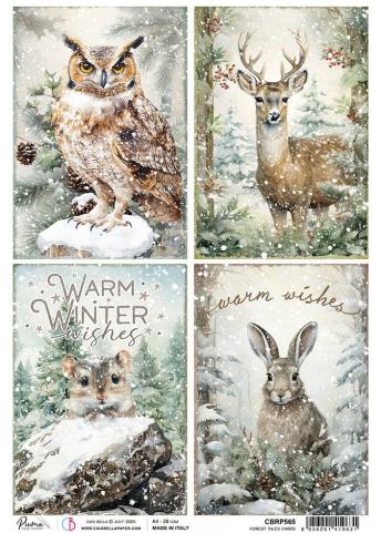 Ciao Bella - Decopatch Papier "Forest Tales Cards" Rice Paper A4 - 5 Bogen