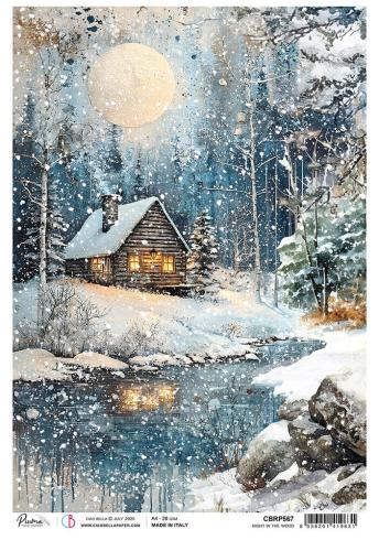 Ciao Bella - Decopatch Papier "Night in the Wood" Rice Paper A4 - 5 Bogen