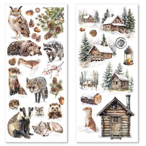 Ciao Bella - Aufkleber "Forest Tales" Transparent Adhesive Sheets 4,72x10,23 Inch - 5 Bogen