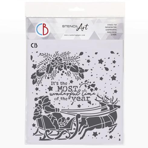 Ciao Bella - Schablone 8x8 Inch "Wonderful Time" Texture Stencil