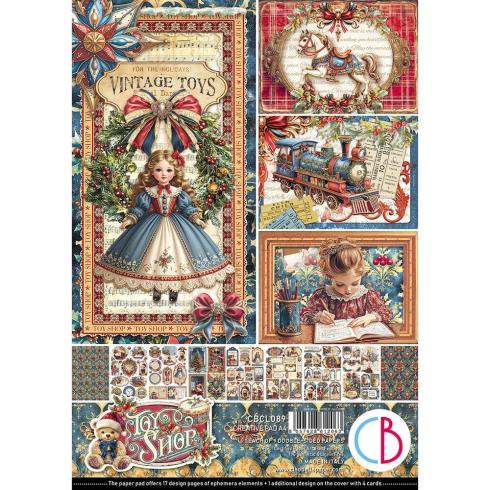 Ciao Bella - Stanzteile "Toy Shop" Creative Pad A4 - 9 Bogen