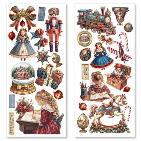 Ciao Bella - Aufkleber "Toy Shop" Transparent Adhesive Sheets 4,72x10,23 Inch - 5 Bogen