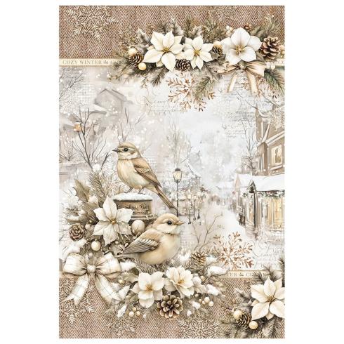Ciao Bella - Decopatch Papier "Winter Season" Mixed Media Rice Paper A4 - 4 Bogen