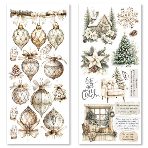 Ciao Bella - Aufkleber "Winter Season" Transparent Adhesive Sheets 4,72x10,23 Inch - 5 Bogen