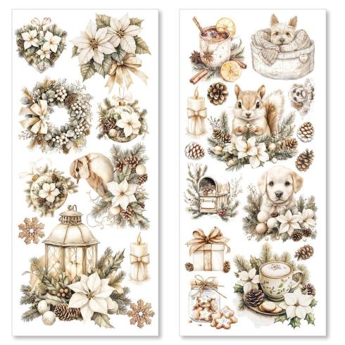 Ciao Bella - Aufkleber "Winter Season" Transparent Adhesive Sheets 4,72x10,23 Inch - 5 Bogen