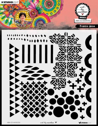 Art By Marlene - Schablone "Frantic Deco" Stencil - Mask 