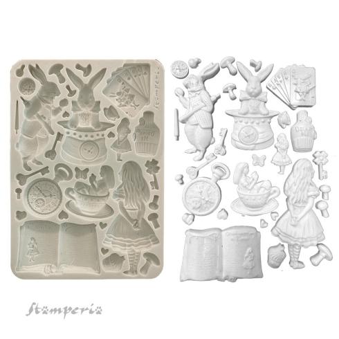 Stamperia - Gießform A5 "Alice in Christmas" Soft Mould 